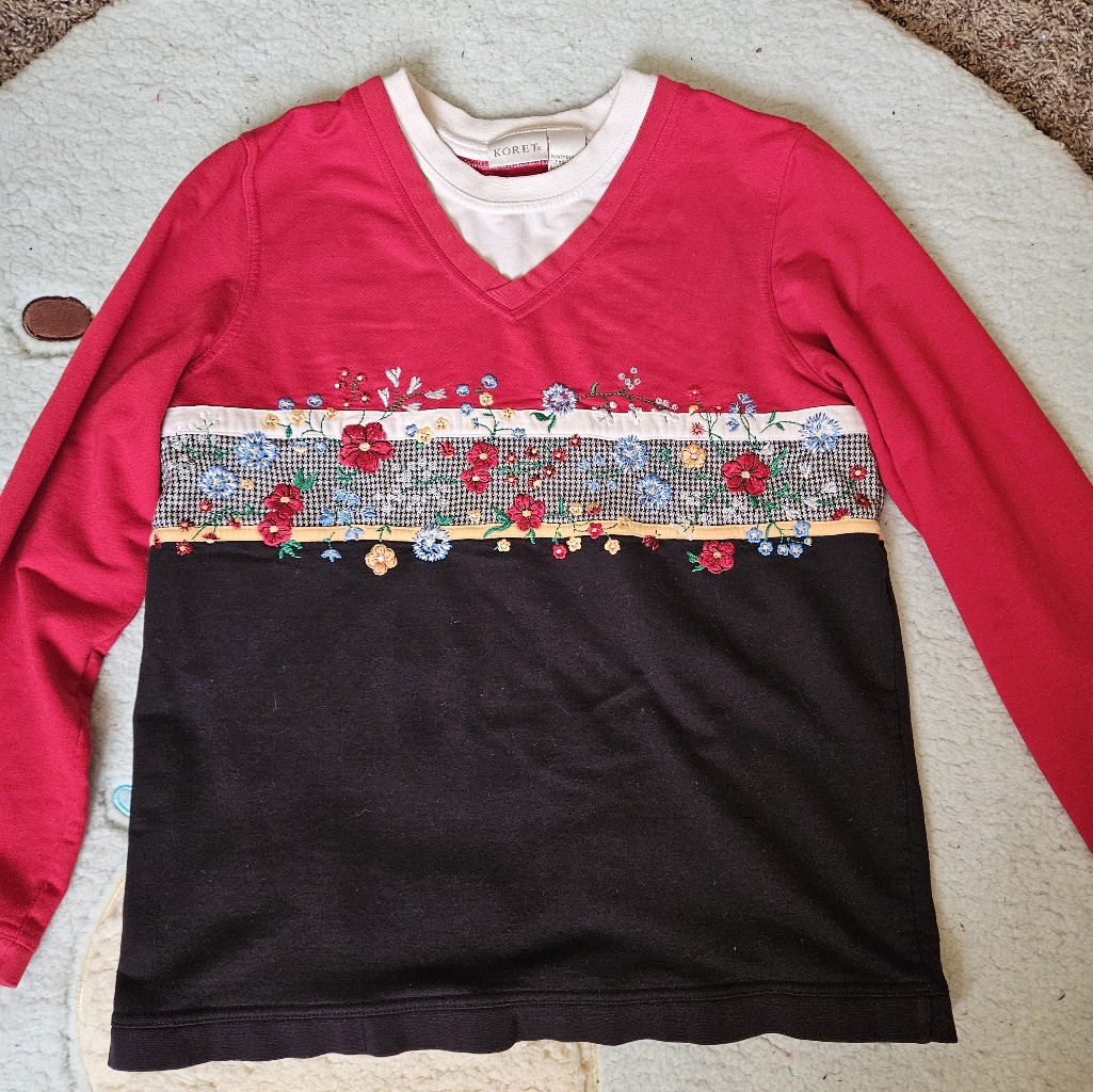 Vintage Koret Embroidered Sweater  Womens  Size S